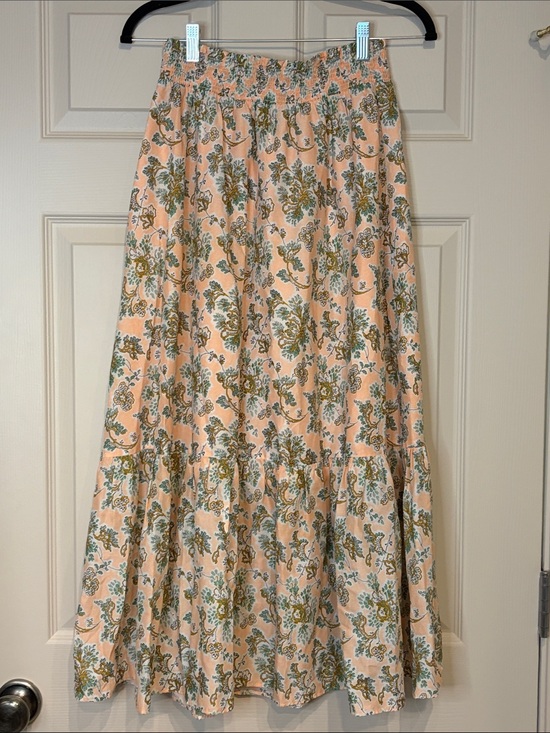 Ann Taylor Dresses & Skirts - Ann Taylor Peach Floral Tiered Maxi Skirt